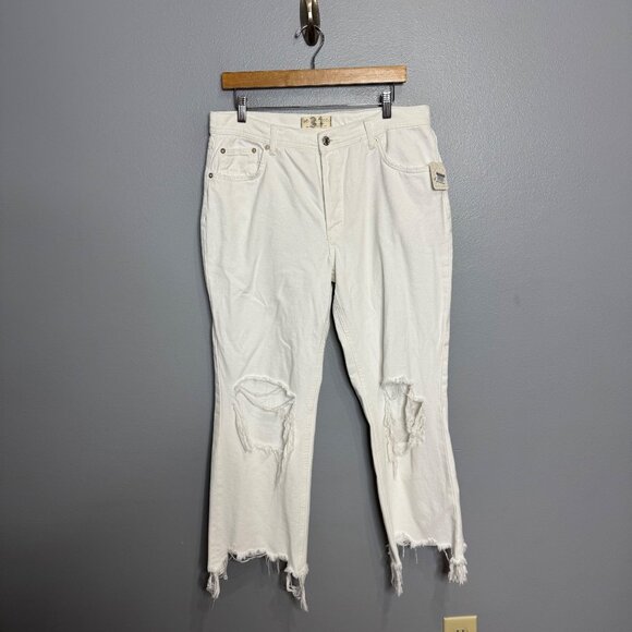 WE THE FREE x free people maggie mid rise straight jeans in white size 31 - Picture 3 of 11